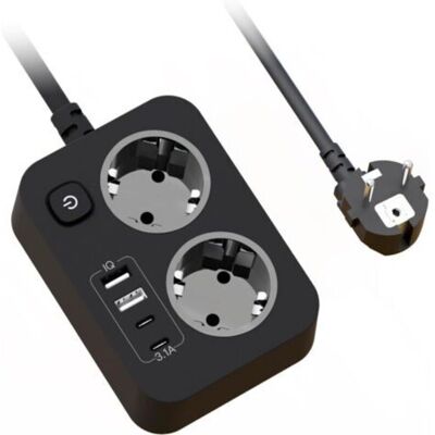 SANS MARQUE Multiprise 2 Prises Avec Usb, Rallonge Electrique Multiprise Plate Murale Avec Interrupteur, Portable Bloc Prise Multiple Avec Protection Surtension Et Cable 1.8m Pour Bureau Maison Voyage, - Publicité SANS MARQUE Multiprise 2 Prises Avec Usb, Rallonge Electrique Multiprise Plate Murale Avec Interrupteur, Portable Bloc Prise Multiple Avec Protection Surtension Et Cable 1.8m Pour Bureau Maison Voyage, - Publicité