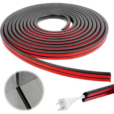 OEM Cache Cable Flexible. Passe Cable Sol. Auto-adhésif De Goulotte Electrique. Pour Cachez Et Protégez Les Câbles Facilement Et Prévient Les Accidents. 20mm×10mm - 6m (black) - Publicité OEM Cache Cable Flexible. Passe Cable Sol. Auto-adhésif De Goulotte Electrique. Pour Cachez Et Protégez Les Câbles Facilement Et Prévient Les Accidents. 20mm×10mm - 6m (black) - Publicité