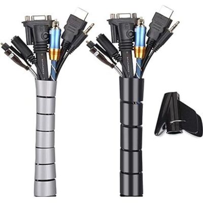 OEM Noir Et Gris, Cache Cable 2 Pack, Flexible Range 2x3m Pe Câble Rangement Organisateur De Câble Pour Ranger Ou Cacher Les Câbles, Gaine Pour Câbles (2.8cm Diamètre Et 2.2cmdiamètre ) , Organisateur-cre - Publicité OEM Noir Et Gris, Cache Cable 2 Pack, Flexible Range 2x3m Pe Câble Rangement Organisateur De Câble Pour Ranger Ou Cacher Les Câbles, Gaine Pour Câbles (2.8cm Diamètre Et 2.2cmdiamètre ) , Organisateur-cre - Publicité