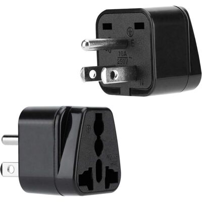 OEM 2x Adapteur De Prise En Noir – Set De 2 Pièces Type B Adaptateur De Voyage Pour Prise En Courant Pour Allemagne, Italie, Espagne, France – Convertisseur Appareil De Conversion-dou - Publicité OEM 2x Adapteur De Prise En Noir – Set De 2 Pièces Type B Adaptateur De Voyage Pour Prise En Courant Pour Allemagne, Italie, Espagne, France – Convertisseur Appareil De Conversion-dou - Publicité