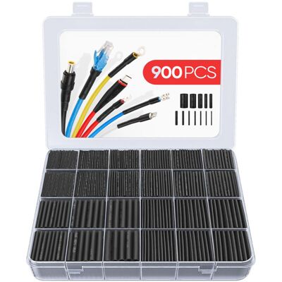 OEM Gaine Thermoretractable Noire 900pcs Gaine Thermo Manchon Gaines Retractable Termo-rétractable Pour Fil Electrique De 12 Tailles 1 – 13 Mm-dou - Publicité OEM Gaine Thermoretractable Noire 900pcs Gaine Thermo Manchon Gaines Retractable Termo-rétractable Pour Fil Electrique De 12 Tailles 1 – 13 Mm-dou - Publicité
