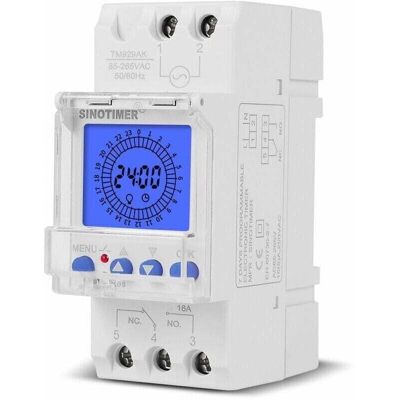 OEM Affichage Lcd Numrique 24 Heures Horloge Lectronique 85-265 V Heures Sur Rail Din Commutateur De Minuterie Analogique Intelligent Programmable Avec Intervalle De 15 Minutes - 30a-crezuo - Publicité OEM Affichage Lcd Numrique 24 Heures Horloge Lectronique 85-265 V Heures Sur Rail Din Commutateur De Minuterie Analogique Intelligent Programmable Avec Intervalle De 15 Minutes - 30a-crezuo - Publicité