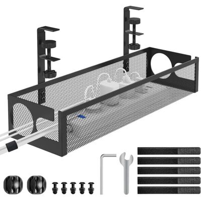 OEM Installation Sous Bureau, Sans Perçage Et Non Destructive, Des Chemins De Câbles , Chemin De Câbles En Maille Avec Pinces , Noir. Publicité OEM Installation Sous Bureau, Sans Perçage Et Non Destructive, Des Chemins De Câbles , Chemin De Câbles En Maille Avec Pinces , Noir. Publicité
