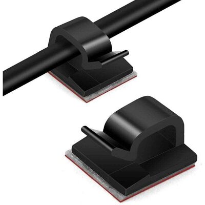 OEM 10pcs Noir Clips Câbles.attache Cable Adhesif Rangement De Accroche Cable Fixation Auto Collant. Cavalier Cable Electrique.pour La Gestion Des Câbles - Publicité OEM 10pcs Noir Clips Câbles.attache Cable Adhesif Rangement De Accroche Cable Fixation Auto Collant. Cavalier Cable Electrique.pour La Gestion Des Câbles - Publicité