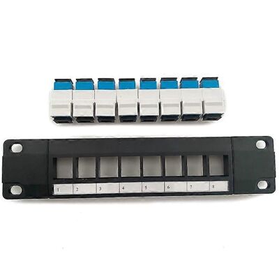 ALLAUVE Panneau De Brassage Fibre Optique Sc À 8 Ports Avec Adaptateur De Câble Réseau Rj45 - Publicité ALLAUVE Panneau De Brassage Fibre Optique Sc À 8 Ports Avec Adaptateur De Câble Réseau Rj45 - Publicité