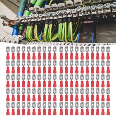 Scotch 100pcs Connecteur De Fil À Fourche Isolé Cuivre Pvc Borne À Sertir Électrique Pour Ménage 22-16awgmdd1,25-250, - Publicité Scotch 100pcs Connecteur De Fil À Fourche Isolé Cuivre Pvc Borne À Sertir Électrique Pour Ménage 22-16awgmdd1,25-250, - Publicité