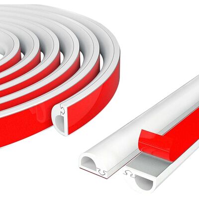 SANS MARQUE Goulotte Passe Cable, Mini Goulottes De Câbles, Goulottes De Câbles, Cache Câble Demi-rond, Cache Cable Tv Mural Blanc, Goulotte Passe Cable Flexible (3 Mètres) - Publicité SANS MARQUE Goulotte Passe Cable, Mini Goulottes De Câbles, Goulottes De Câbles, Cache Câble Demi-rond, Cache Cable Tv Mural Blanc, Goulotte Passe Cable Flexible (3 Mètres) - Publicité