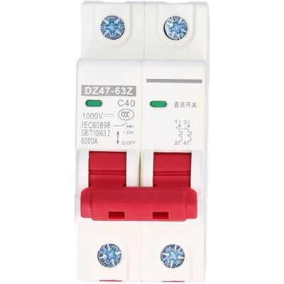 OEM Disjoncteur Dc Miniature 2p Pour Système Solaire Pv, Isolateur Montage Rail Din 1000v 40a (dz47-63z C40)-dou - Publicité OEM Disjoncteur Dc Miniature 2p Pour Système Solaire Pv, Isolateur Montage Rail Din 1000v 40a (dz47-63z C40)-dou - Publicité