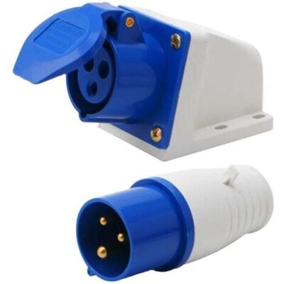ABYSSE Prise Industrielle 16 Ampères 3 Broches 220-250v Étanche Ip44 2p + E 3 Phases 16a Adaptée Aux Camping-cars, Caravanes, Camping-cars,debuns - Publicité ABYSSE Prise Industrielle 16 Ampères 3 Broches 220-250v Étanche Ip44 2p + E 3 Phases 16a Adaptée Aux Camping-cars, Caravanes, Camping-cars,debuns - Publicité