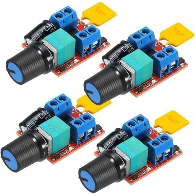 Scotch 4 Pcs Variateur De Vitesse Pwm Dc 5v-35v 5a Régulateur Moteur Led Interrupteur 6v 12v 24v - Publicité Scotch 4 Pcs Variateur De Vitesse Pwm Dc 5v-35v 5a Régulateur Moteur Led Interrupteur 6v 12v 24v - Publicité