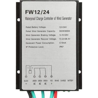 MOXIE Générateur Eolienne Contrôleur De Charge Eolienne Régulateur De Charge Automatique De Générateur De Turbine De Vent Eolienne Fw12 / 24 12 / 24v 300w / 600w Etanche Ip67 - Publicité MOXIE Générateur Eolienne Contrôleur De Charge Eolienne Régulateur De Charge Automatique De Générateur De Turbine De Vent Eolienne Fw12 / 24 12 / 24v 300w / 600w Etanche Ip67 - Publicité