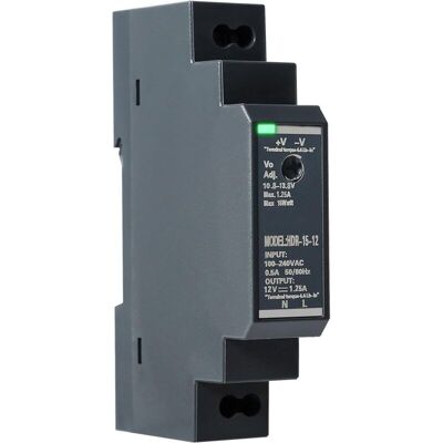 OEM Alimentation Rail Din Hdr-15w-12v - Convertisseur Ac À Dc, 12v 1.25a Pour Applications Électroniques Et Systèmes Automatisés - Publicité OEM Alimentation Rail Din Hdr-15w-12v - Convertisseur Ac À Dc, 12v 1.25a Pour Applications Électroniques Et Systèmes Automatisés - Publicité