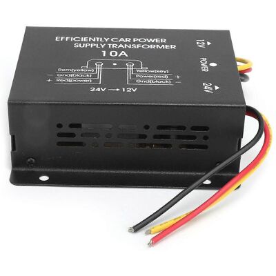 FLAMMKRAFT Convertisseur De Tension 24v À 12v 10a Dc, Régulateur Abaisseur En Alliage D'Aluminium Pour Autoradio Stéréo. Publicité FLAMMKRAFT Convertisseur De Tension 24v À 12v 10a Dc, Régulateur Abaisseur En Alliage D'Aluminium Pour Autoradio Stéréo. Publicité