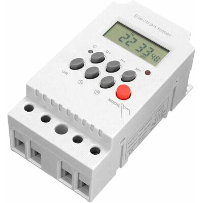 OEM Ac 220v 25a Minuterie Programmable Numérique Rail Din Minuterie Électronique Contrôleur De Commutateur De Temps Avec Horloge D'Affichage Lcd - Blanche - Publicité OEM Ac 220v 25a Minuterie Programmable Numérique Rail Din Minuterie Électronique Contrôleur De Commutateur De Temps Avec Horloge D'Affichage Lcd - Blanche - Publicité
