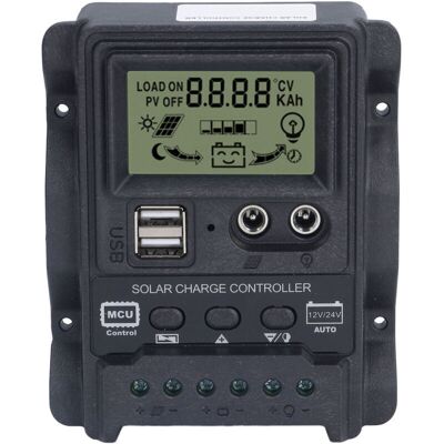 SANS MARQUE Contrôl De Charge Solaire Double Usb Abs Lcd Affichage Pwm Contrôls De Charge Contrôle De La Lumière 12v24v30a 390w 780w - Publicité SANS MARQUE Contrôl De Charge Solaire Double Usb Abs Lcd Affichage Pwm Contrôls De Charge Contrôle De La Lumière 12v24v30a 390w 780w - Publicité