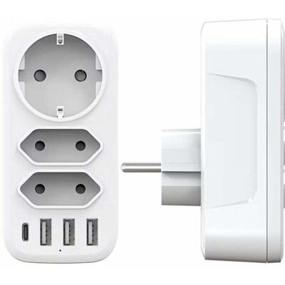 Scotch Multiprise Murale 3 Prises Ac Et 3 Ports Usb 3a – Chargeur Intelligent 4000w – Design Compact Pour Maison Et Bureau – Charge Simultanée 6 Appareils - Publicité Scotch Multiprise Murale 3 Prises Ac Et 3 Ports Usb 3a – Chargeur Intelligent 4000w – Design Compact Pour Maison Et Bureau – Charge Simultanée 6 Appareils - Publicité