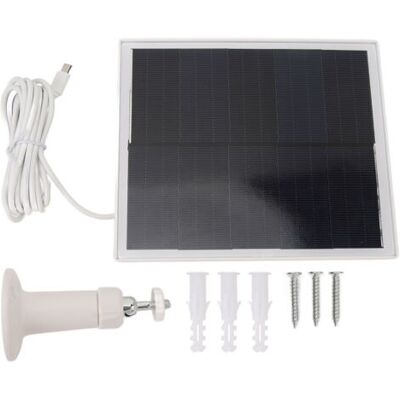 ABYSSE Panneau Solaire 6w 5v En Silicium Monocristallin, Étanche Ip65, Ultra-fin Et Portable, Avec Support Pour Caméra Et Moniteur (blanc). Publicité ABYSSE Panneau Solaire 6w 5v En Silicium Monocristallin, Étanche Ip65, Ultra-fin Et Portable, Avec Support Pour Caméra Et Moniteur (blanc). Publicité
