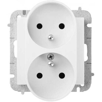 OEM Prise Santra 2x2p+z Modulaire Sans Cadre, Encastrée, Blanche 4143-10 - Publicité OEM Prise Santra 2x2p+z Modulaire Sans Cadre, Encastrée, Blanche 4143-10 - Publicité