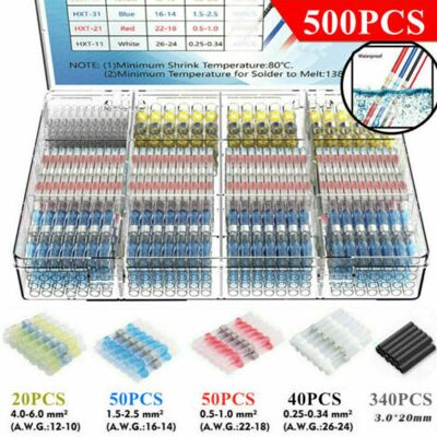 OEM Royaluxe-500pcs Cosses Electriques Souder Gaine Thermorétractable, Thermorétractables Souder Bout À Bout Seal Connecteurs Electriques Isolés Etanche Marine Marine Automobile Cuivre Treetalk - Publicité OEM Royaluxe-500pcs Cosses Electriques Souder Gaine Thermorétractable, Thermorétractables Souder Bout À Bout Seal Connecteurs Electriques Isolés Etanche Marine Marine Automobile Cuivre Treetalk - Publicité