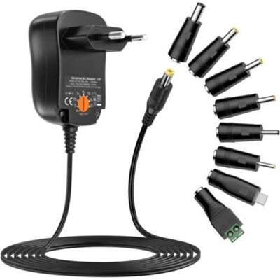 SANS MARQUE 12w Adaptateur Secteur Universel Ac À Dc 3v 4.5v 5v 6v 7.5v 9v 12v 1a Transformateur D'Alimentation À Découpage Avec 8 Connecteurs Dc Pour Électroniques Ménagers, 1000ma Max - Publicité SANS MARQUE 12w Adaptateur Secteur Universel Ac À Dc 3v 4.5v 5v 6v 7.5v 9v 12v 1a Transformateur D'Alimentation À Découpage Avec 8 Connecteurs Dc Pour Électroniques Ménagers, 1000ma Max - Publicité