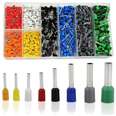 OEM 1200 Pcs Embouts (0.25-6mm²) Connecteur À Sertir Pour Embouts De Fil Vfeng Connecteur De Ligne De Terminal Ensemble Des Embouts Avec Etui - Publicité OEM 1200 Pcs Embouts (0.25-6mm²) Connecteur À Sertir Pour Embouts De Fil Vfeng Connecteur De Ligne De Terminal Ensemble Des Embouts Avec Etui - Publicité
