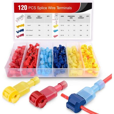 Vision Kit De Déconnexion Rapide Mâle Entièrement Isolé En Nylon, 120 Pièces/60 Paires De Cosses De Fil À Épissure Rapide, Auto-dénudantes - Publicité Vision Kit De Déconnexion Rapide Mâle Entièrement Isolé En Nylon, 120 Pièces/60 Paires De Cosses De Fil À Épissure Rapide, Auto-dénudantes - Publicité