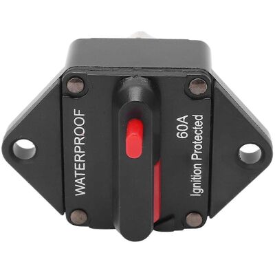 FLAMMKRAFT Interrupteur Disjoncteur Dc 32v 60a Étanche, À Réarmement Manuel, Pour Voiture, Bateau, Camion, Bus, Camping-car, Quad. Publicité FLAMMKRAFT Interrupteur Disjoncteur Dc 32v 60a Étanche, À Réarmement Manuel, Pour Voiture, Bateau, Camion, Bus, Camping-car, Quad. Publicité