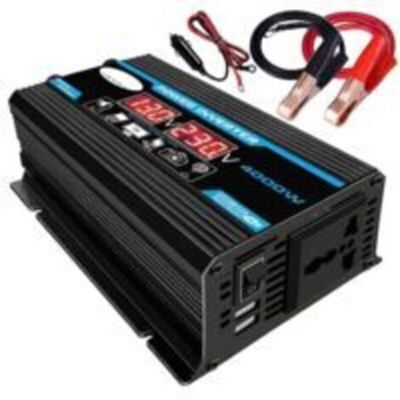 SANS MARQUE Convertisseur 12v 220v Pur Sinus 4000w Onduleur À Onde Sinusoïdale Pure Transformateur Avec Télécommande & Double Ac Prises De Courant Pour Rv Voiture De Camion - Publicité SANS MARQUE Convertisseur 12v 220v Pur Sinus 4000w Onduleur À Onde Sinusoïdale Pure Transformateur Avec Télécommande & Double Ac Prises De Courant Pour Rv Voiture De Camion - Publicité