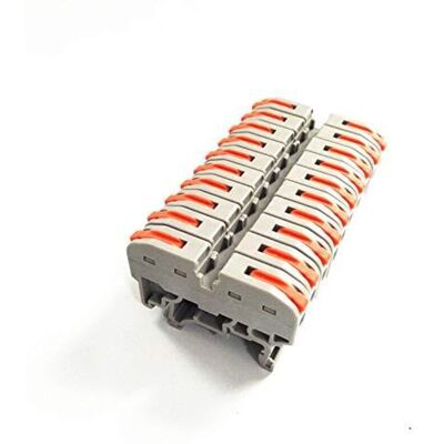 MOXIE 10pcs Type De Rail De Connexion Rapide Bornier De Type Presse Connecteur Au Lieu De Uk2.5b Bornier Avec Barre De Connexion, Barre De Marquage, Vis - Publicité MOXIE 10pcs Type De Rail De Connexion Rapide Bornier De Type Presse Connecteur Au Lieu De Uk2.5b Bornier Avec Barre De Connexion, Barre De Marquage, Vis - Publicité