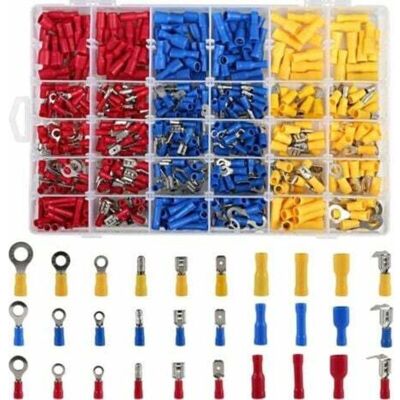 OEM Coffret Assortiment 480 Cosses Electriques Connecteurs Simple Sertissage Avec Boîte De Rangement - Publicité OEM Coffret Assortiment 480 Cosses Electriques Connecteurs Simple Sertissage Avec Boîte De Rangement - Publicité