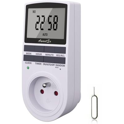 Oem– Minuterie De Prise Numérique Programmable – Écran Lcd 5.7 Cm – Mode Aléatoire Antivol – 10 Programmes On-off – Économie D'Énergie - Publicité Oem– Minuterie De Prise Numérique Programmable – Écran Lcd 5.7 Cm – Mode Aléatoire Antivol – 10 Programmes On-off – Économie D'Énergie - Publicité