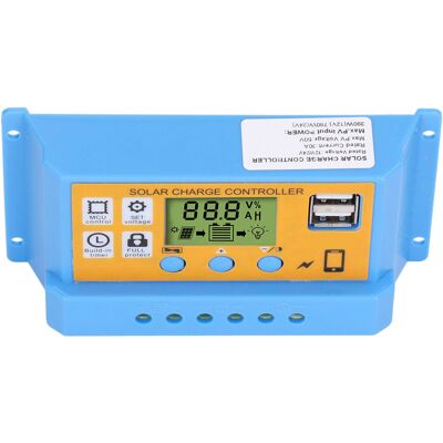 LBVIE Contrôleur Solaire À Affichage Numérique, Régulateur De Charge De Panneau Solaire, Régulateur Intelligent De Batterie 12 V 24 V 30 A 390 W (12 V) 780 W (24 V) - Publicité LBVIE Contrôleur Solaire À Affichage Numérique, Régulateur De Charge De Panneau Solaire, Régulateur Intelligent De Batterie 12 V 24 V 30 A 390 W (12 V) 780 W (24 V) - Publicité