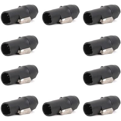 OEM Lot De 10 Connecteurs Mâles Verrouillables À 3 Broches Nac3fx-w Et Nac3mx-w - Publicité OEM Lot De 10 Connecteurs Mâles Verrouillables À 3 Broches Nac3fx-w Et Nac3mx-w - Publicité