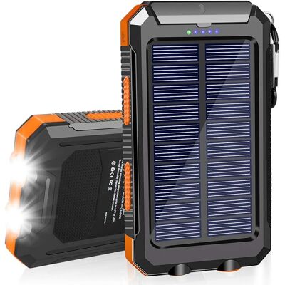 Madeira Chargeur Solaire Portable Étanche 2025, 20 000 Mah, Avec Deux Ports Usb 5 V Et Led. Publicité Madeira Chargeur Solaire Portable Étanche 2025, 20 000 Mah, Avec Deux Ports Usb 5 V Et Led. Publicité