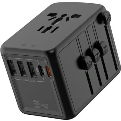 ABYSSE Adaptateur De Voyage Universel, Avec 3 Ports Usb A, 1 Port Usb C Et 1 Port Pd, Adaptateur De Voyage Pour Les États-unis, L'Angleterre, La Thaïlande Et L'Australie, Pd35 W - Publicité ABYSSE Adaptateur De Voyage Universel, Avec 3 Ports Usb A, 1 Port Usb C Et 1 Port Pd, Adaptateur De Voyage Pour Les États-unis, L'Angleterre, La Thaïlande Et L'Australie, Pd35 W - Publicité