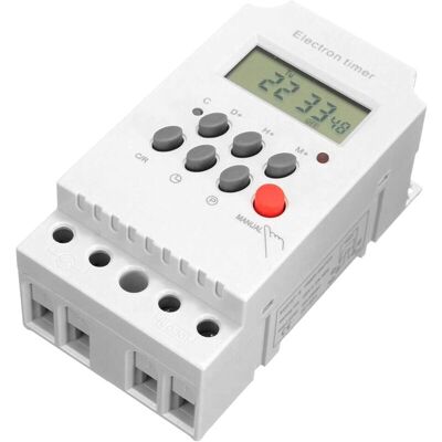 MEMKEY Minuterie Programmable Numérique Ac 220v 25a – 16 Réglages Marche/arrêt – Rail Din Avec Horloge Lcd – Alimentation Électrique 220v - Publicité MEMKEY Minuterie Programmable Numérique Ac 220v 25a – 16 Réglages Marche/arrêt – Rail Din Avec Horloge Lcd – Alimentation Électrique 220v - Publicité