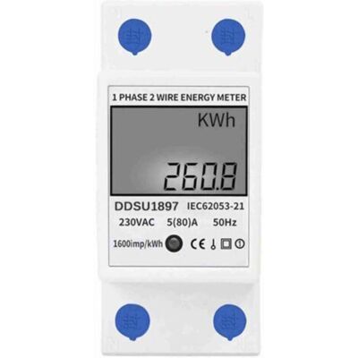 OEM Compteur Électrique Rail Din Monophasé - Mesure Précise 80a - Installation 1f/2f - Pour Tableaux Électriques Professionnels - Publicité OEM Compteur Électrique Rail Din Monophasé - Mesure Précise 80a - Installation 1f/2f - Pour Tableaux Électriques Professionnels - Publicité