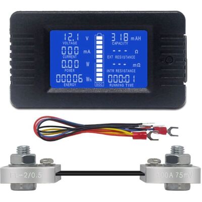 OEM Compteur De Batterie Dc Voltmètre Ampèremètre Énergie Moniteur D'Énergie Lcd Multimètre Numérique Tension Courant Cap Ohm Heure Soc Compteur Lcd Dc 0-200v 100a Shunt - Publicité OEM Compteur De Batterie Dc Voltmètre Ampèremètre Énergie Moniteur D'Énergie Lcd Multimètre Numérique Tension Courant Cap Ohm Heure Soc Compteur Lcd Dc 0-200v 100a Shunt - Publicité