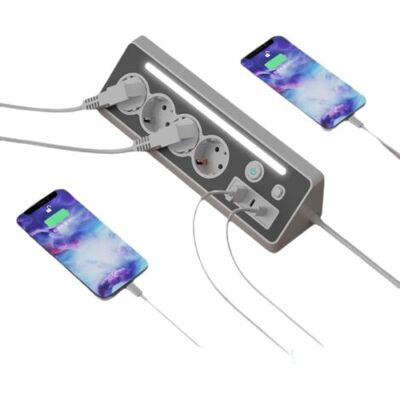 OEM Multiprise Avec Éclairage Led Et Interrupteurs Usb, Prise Multiple Avec Contrôle Individuel Et Matériau Ignifuge, Station De Recharge Avec Voyant Lumineux - Publicité OEM Multiprise Avec Éclairage Led Et Interrupteurs Usb, Prise Multiple Avec Contrôle Individuel Et Matériau Ignifuge, Station De Recharge Avec Voyant Lumineux - Publicité