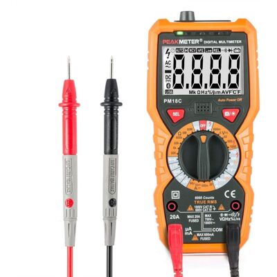MOXIE Multimètre Numérique Pm18c Ac Dc Testeur Electrique Digital Automatique Non-contact Voltmètre Ampèremètre Ohmmètre Détecteur De Tension Maintien Avec Rétroéclairage Ecran - Publicité MOXIE Multimètre Numérique Pm18c Ac Dc Testeur Electrique Digital Automatique Non-contact Voltmètre Ampèremètre Ohmmètre Détecteur De Tension Maintien Avec Rétroéclairage Ecran - Publicité