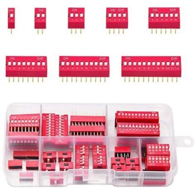 OEM 40 Pcs 1 2 3 4 6 8 10 12 Pin Double Rangée Commutateur Dip, 2.54mm On Off Slide Type Switch, Pour Circuit Breadboards Pcb (rouge)-crezuo - Publicité OEM 40 Pcs 1 2 3 4 6 8 10 12 Pin Double Rangée Commutateur Dip, 2.54mm On Off Slide Type Switch, Pour Circuit Breadboards Pcb (rouge)-crezuo - Publicité