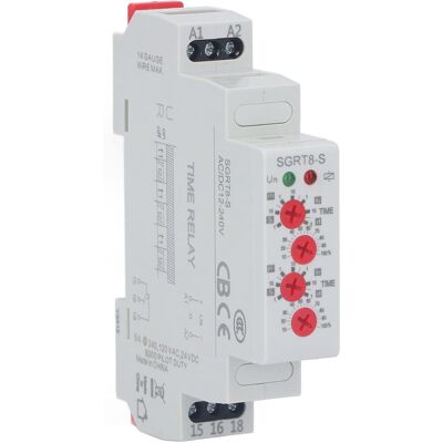 LBVIE Relais Temporisé Multifonction Électronique À Répétition De Cycle Avec Indicateur Led 5 A Ac/dc 12-240 V - Publicité LBVIE Relais Temporisé Multifonction Électronique À Répétition De Cycle Avec Indicateur Led 5 A Ac/dc 12-240 V - Publicité
