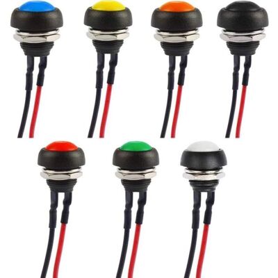OEM 7pcs 12mm Imperméable Interrupteur De Bouton-poussoir Momentané, Mini Bouton-poussoir Corne Interrupteur, Bouton-poussoir Rond Interrupteur, Bouton-poussoir Interrupteur 12v, Avec Fils Pré-soudés - Publicité OEM 7pcs 12mm Imperméable Interrupteur De Bouton-poussoir Momentané, Mini Bouton-poussoir Corne Interrupteur, Bouton-poussoir Rond Interrupteur, Bouton-poussoir Interrupteur 12v, Avec Fils Pré-soudés - Publicité