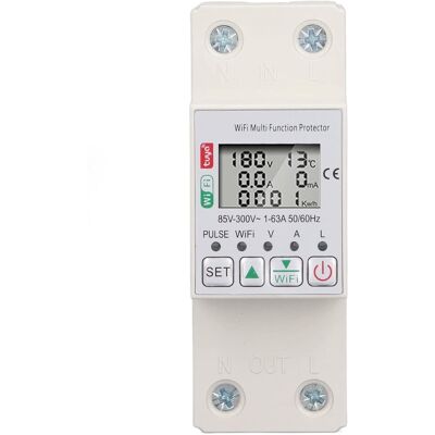 OEM 63a Wifi Smart Power Meter Switch Wifi Metering Ac85 À 300v Disjoncteur Télécommande Mobile Sans Fil Fonctionne - Publicité OEM 63a Wifi Smart Power Meter Switch Wifi Metering Ac85 À 300v Disjoncteur Télécommande Mobile Sans Fil Fonctionne - Publicité