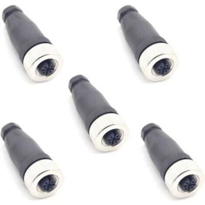 SCORPIO 5 Pcs M12 5 Pôles Femelle Connecteur, Ip67 Étanche A Codés Droits 5 Broches Sur Place À Vis Capteur 12mm M12 5 Core Connecteurs Ronds Accessoires Pour L'Automatisation Industrielle 125v 4a Ac/dc - Publicité SCORPIO 5 Pcs M12 5 Pôles Femelle Connecteur, Ip67 Étanche A Codés Droits 5 Broches Sur Place À Vis Capteur 12mm M12 5 Core Connecteurs Ronds Accessoires Pour L'Automatisation Industrielle 125v 4a Ac/dc - Publicité