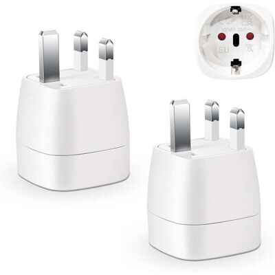 Scotch 2 Pièces Adaptateur Prise Anglaise, Adaptateur De Voyage France/europe Ver Uk,francaise Fr 2 Broches Vers Gb 3 Broches Pour Irlande, Angleterre, Ecosse,dubaï, Adaptateur Type G - Publicité Scotch 2 Pièces Adaptateur Prise Anglaise, Adaptateur De Voyage France/europe Ver Uk,francaise Fr 2 Broches Vers Gb 3 Broches Pour Irlande, Angleterre, Ecosse,dubaï, Adaptateur Type G - Publicité