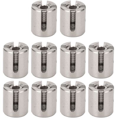 MOXIE Lot De 10 Serre-câbles Croisés En Acier Inoxydable 316 (3 Mm) Pour Câbles De 3 Mm (1/8") Destinés Aux Systèmes De Treillis Muraux. Publicité MOXIE Lot De 10 Serre-câbles Croisés En Acier Inoxydable 316 (3 Mm) Pour Câbles De 3 Mm (1/8") Destinés Aux Systèmes De Treillis Muraux. Publicité