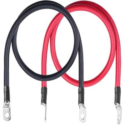 ABYSSE Câble De Batterie 5 Awg, 20 Pouces, Fil Électrique En Cuivre Pur De Calibre 5, Avec Cosses À Anneau De 5/16 - Publicité ABYSSE Câble De Batterie 5 Awg, 20 Pouces, Fil Électrique En Cuivre Pur De Calibre 5, Avec Cosses À Anneau De 5/16 - Publicité