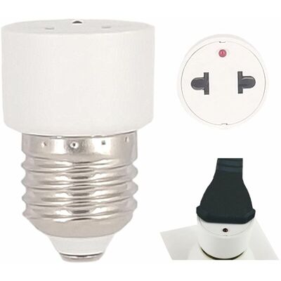 OEM 2 Pièces Convertisseur De Prise E27 Adaptateur Douille E27 Avec Prise Eu, 250v 2a Max, Blanc, Installation Facile - Publicité OEM 2 Pièces Convertisseur De Prise E27 Adaptateur Douille E27 Avec Prise Eu, 250v 2a Max, Blanc, Installation Facile - Publicité