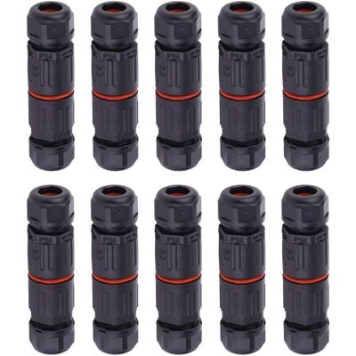 Scotch 10 Pcs Ip68 Etanche Connecteur De Câble Electrique, Femelle 3 Broches Prise De Courant Extérieure Raccord De Connecteur Fil Etanche, Connexion De Câble Extérieur De Manchon Pour Câble Souterrain - Publicité Scotch 10 Pcs Ip68 Etanche Connecteur De Câble Electrique, Femelle 3 Broches Prise De Courant Extérieure Raccord De Connecteur Fil Etanche, Connexion De Câble Extérieur De Manchon Pour Câble Souterrain - Publicité